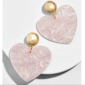 BaubleBar Jewelry - Pink heart earrings BaubleBar Jewelry - Pink heart earrings